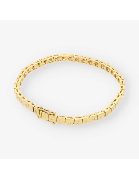 Pulsera riviere oro y brillantes