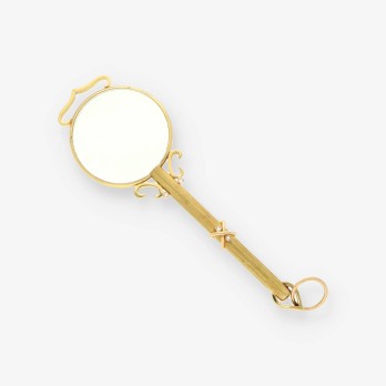 Colgante lupa oro y bri 2