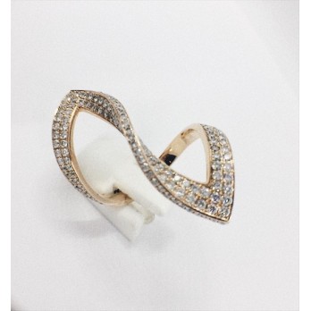 Anillo de oro rosa y brillantes 2