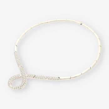 Gargantilla oro blanco y bri 2