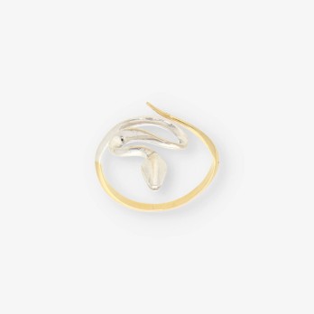 Anillo Serpiente oro bicolor 2