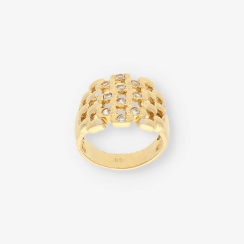 Anillo oro y circonitas 2