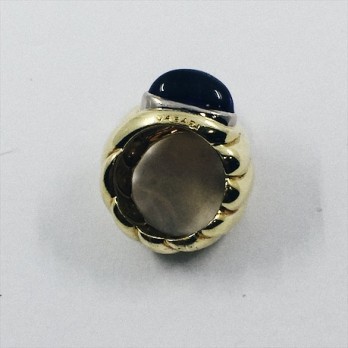 Anillo Vasari en oro amarillo con amatista y topacio 2