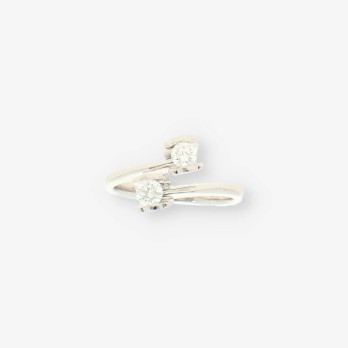 Anillo oro blanco y bri TOUS