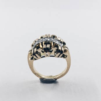 Anillo vintage en oro y diamantes 2