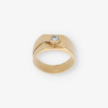 Anillo en oro 18kt con brillante central 2