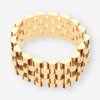 Pulsera oro y rubÃ­ 2
