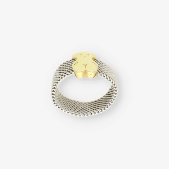 Anillo oso acero/oro TOUS 2