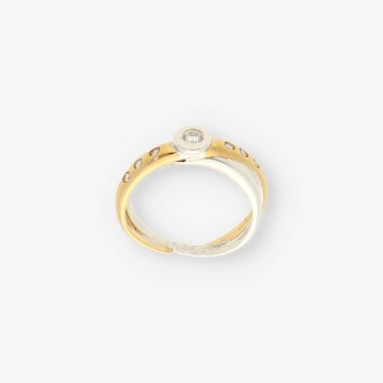 Anillo oro/oro blanco y bri 2
