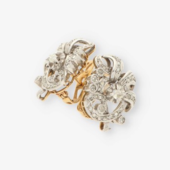 Pendientes oro/oro blanco y bri 2