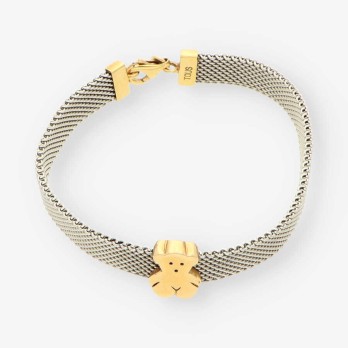 Pulsera oso acero/oro TOUS 2