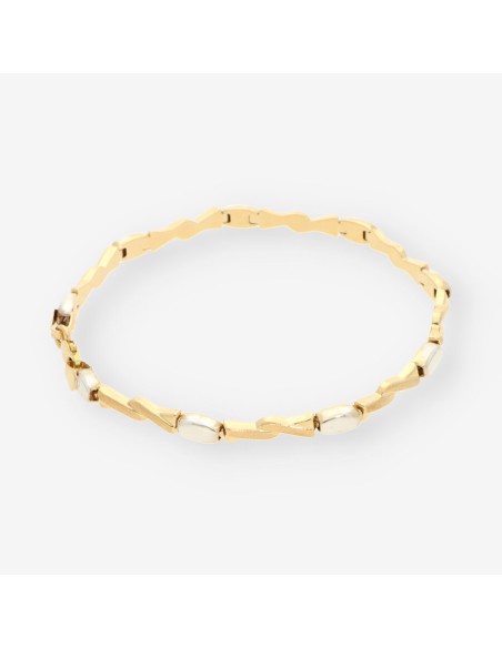 Pulsera oro/oro blanco