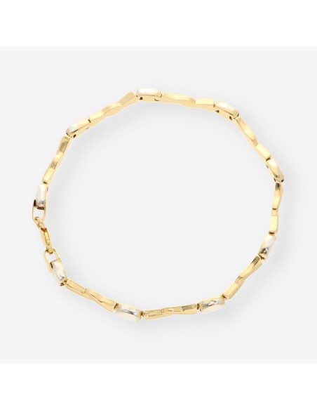 Pulsera oro/oro blanco