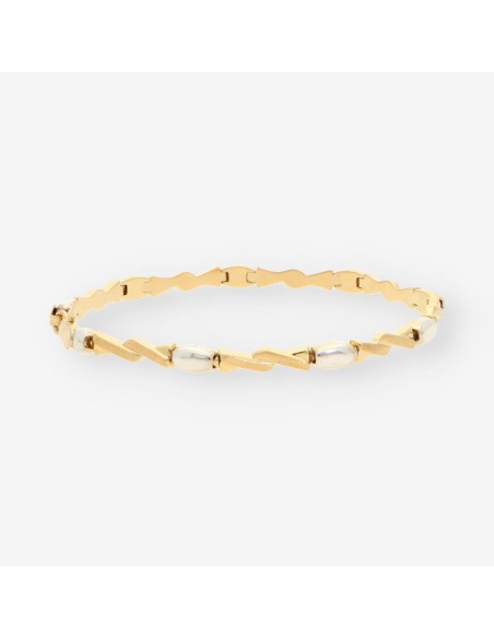 Pulsera oro/oro blanco