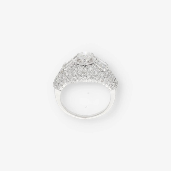 Anillo en oro blanco 18kt con brillantes