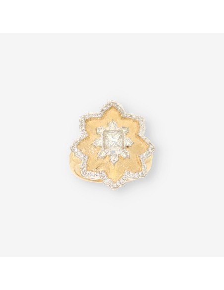 Anillo oro y bri talla princesa