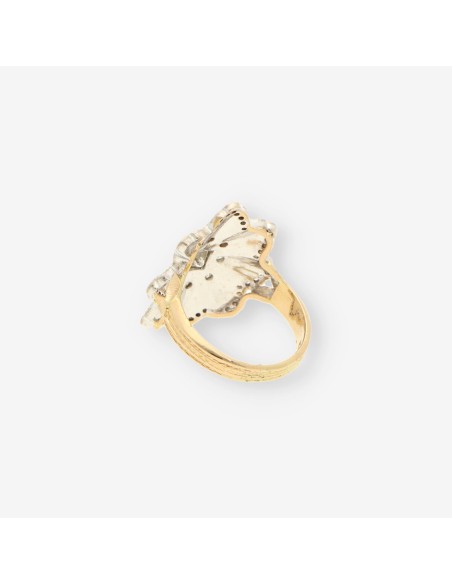 Anillo oro y bri talla princesa