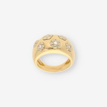 Anillo flor oro 2