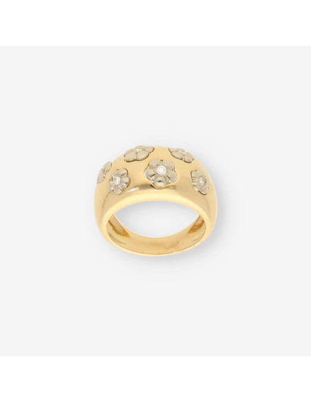 Anillo flor oro