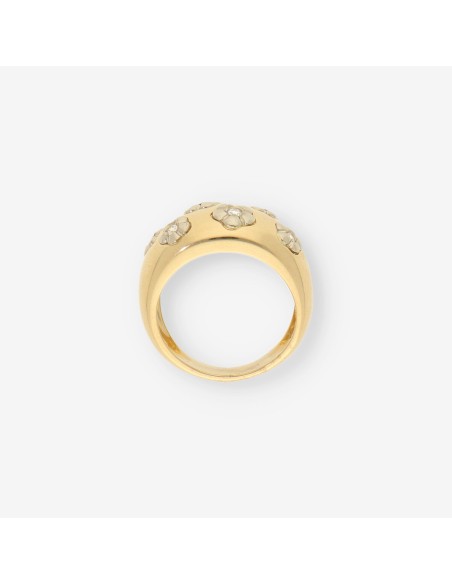 Anillo flor oro