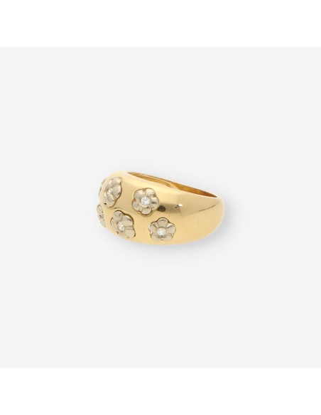 Anillo flor oro