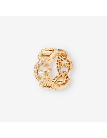 Anillo alianza oro y brillante