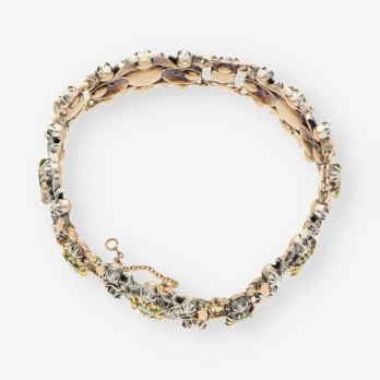 Pulsera plata y oro vintage esm. y bri 2