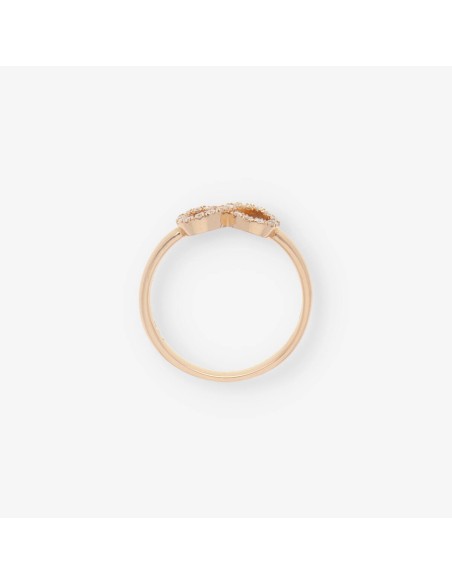 Anillo Rabat en oro rosa 18kt con brillantes