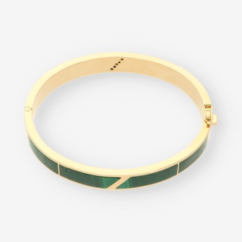 Esclava oro malaquita y brillantes 2