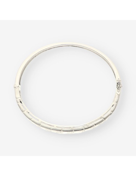 Esclava oro blanco y circonitas