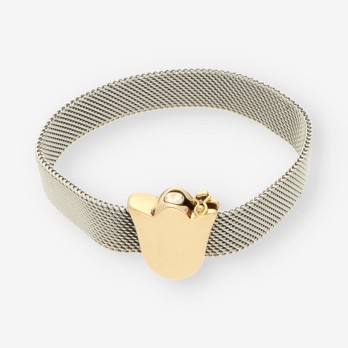 Pulsera acero y oro tulipÃ¡n TOUS 2