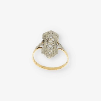 Anillo en oro 18kt con diamantes 2