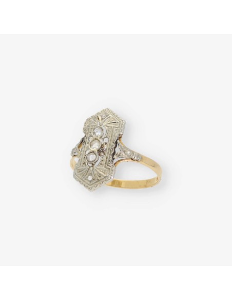Anillo en oro 18kt con diamantes