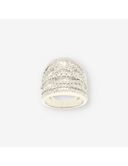 Anillo oro blanco y brillantes