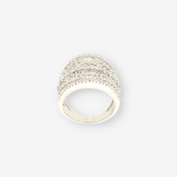 Anillo oro blanco y brillantes
