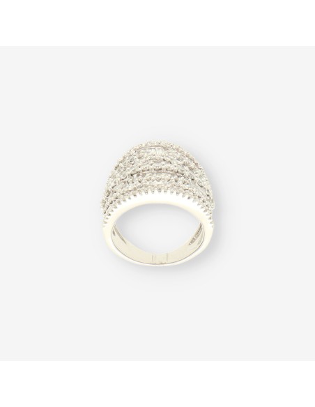 Anillo oro blanco y brillantes