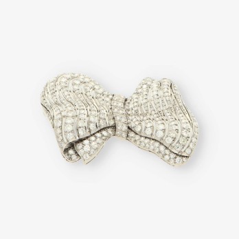 Broche oro blanco y brillantes 2