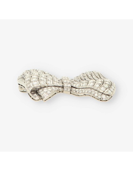 Broche oro blanco y brillantes