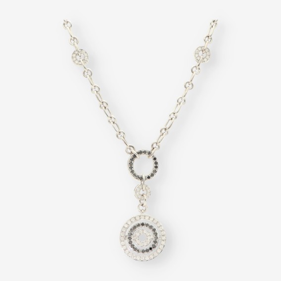 Gargantilla oro bl. bri negro y bril