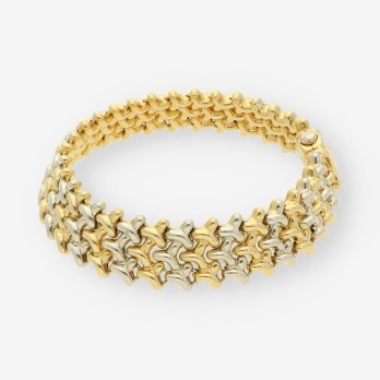 Pulsera oro blanco y amarillo CHIMENTO