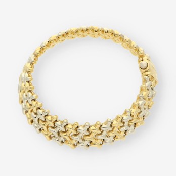 Pulsera oro blanco y amarillo CHIMENTO 2