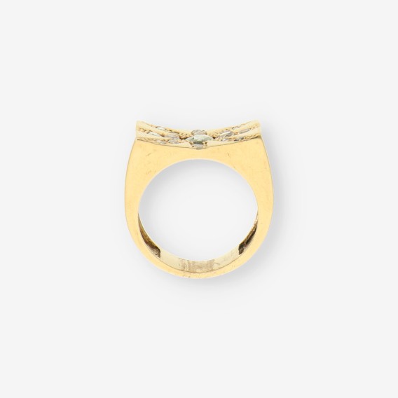 Anillo oro diamantes