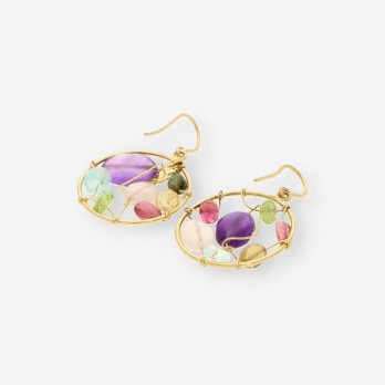 Pendientes oro garabatos TOUS 2