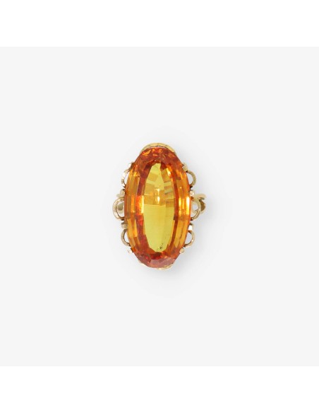 Anillo de oro 18kt con topacio