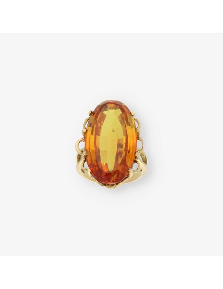Anillo de oro 18kt con topacio