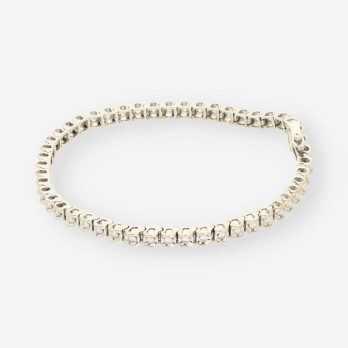 Pulsera riviere oro blanco y brillantes
