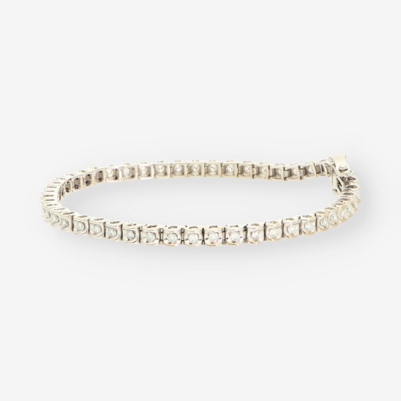 Pulsera riviere oro blanco y brillantes