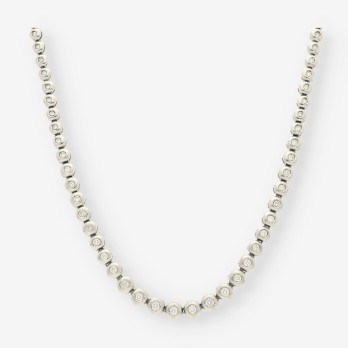 Gargantilla riviere oro blanco y bri