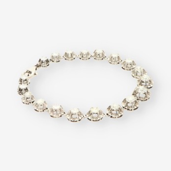 Pulsera oro blanco y bri