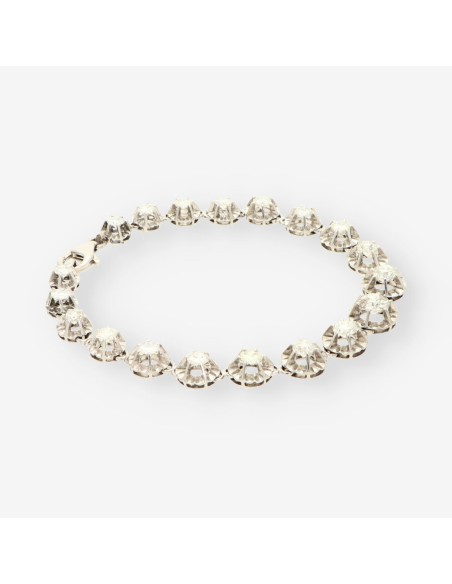 Pulsera oro blanco y bri